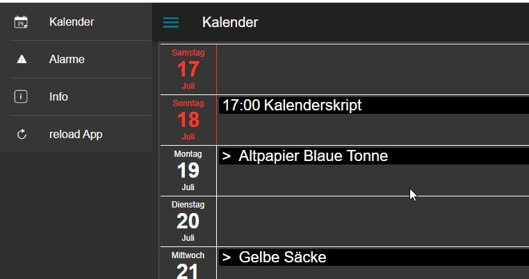 Tutorial: Kalender-Widget aus ical-Daten  minukodu.de